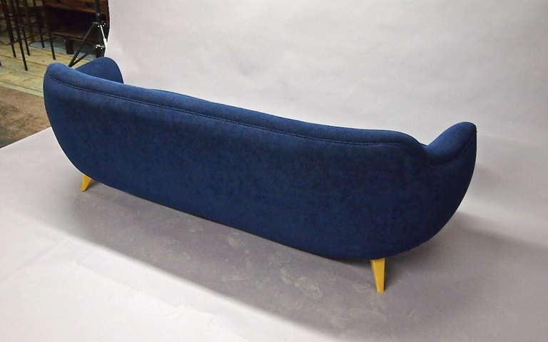 Late 20th Century Barrel Sofa, Midcentury, circa 1970, Made in USA