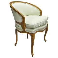 Single Louis XV Style Boudoir Chair by Carlhion of Paris Circa 1960 France