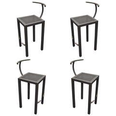 Set Of Four Bar Stools By Philippe Stark Circa 1980 France