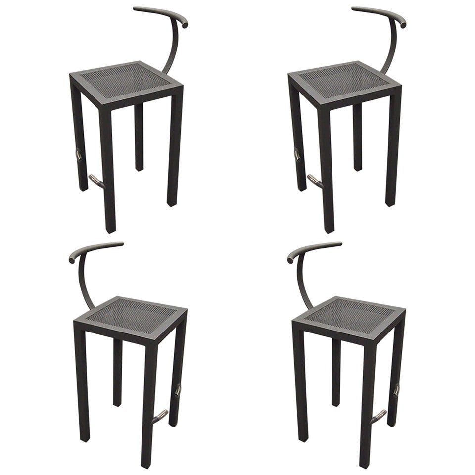 Set Of Four Bar Stools By Philippe Stark Circa 1980 France