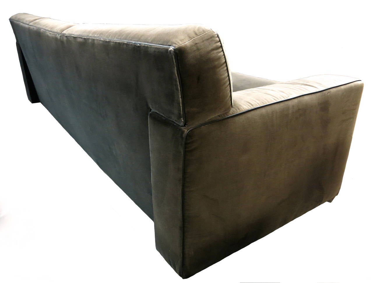 Custom Made Sofa in Brown Velvet Made 1990 by Jonas NYC at 1stDibs