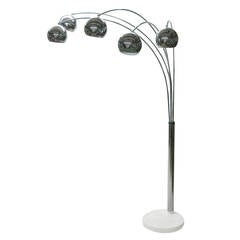 Five-Arm Arc Floor Lamp, circa 1970, Italy