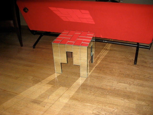 PAIR OF MIRROR SIDE/END TABLES BY JACQUES GRANGE FOR CARL 1970'S