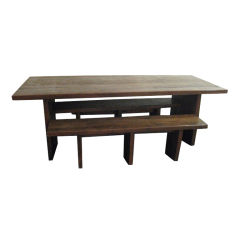 DINING TABLE WITH BENCHS INDONESIAN