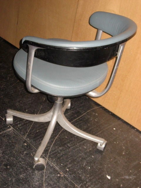 Danish Pair Of Desk Chairs Signed Jorgen Rasmussen, Made In Denmark