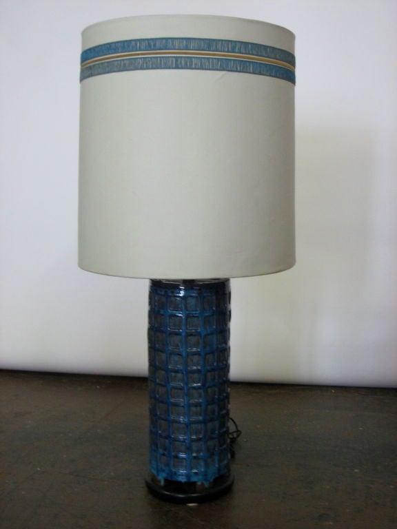 Table Lamp by Paul Laszlo with Shade by Maria Kipp Circa 1950 In Good Condition In Jersey City, NJ
