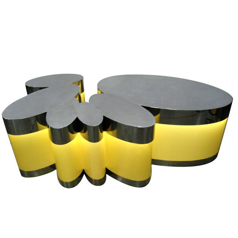 COFFEE TABLE "CLOUD TABLE" SIGNED GUY DE ROUGEMONT