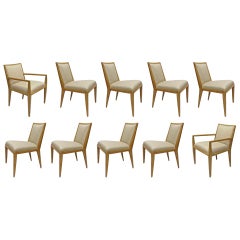 Ten Dining Chairs by Robsjohn-Gibbings for Widdicomb Circa 1950 USA