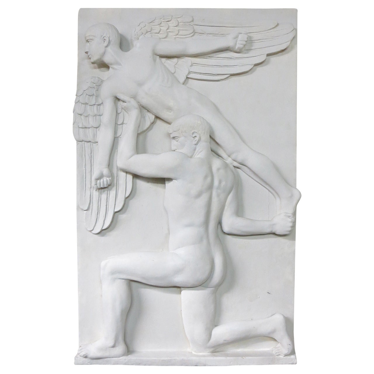 Wall Mount Sculpture in Molded Plaster, circa 1960