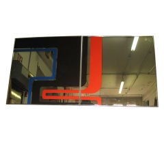 Vintage Pair Of Contiguous Mirrors Signed Circa 1970
s American