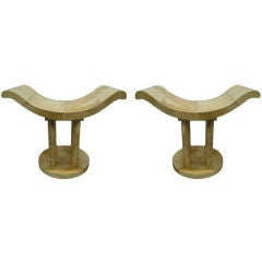 Pair of Stools After Andre Groult French circa 1970's