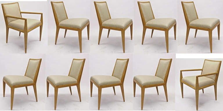 Ten Dining Chairs by Robsjohn-Gibbings for Widdicomb Circa 1950 USA 3