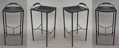 Set of Four Stools by Maurizio Peregalli Signed Zeus, circa 1980, Italy