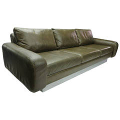 Sofa in Original Leather Circa 1960
