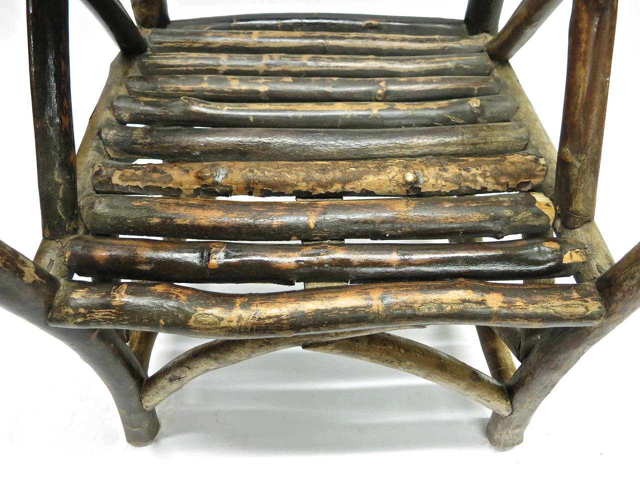 Pair of Solid Bark Chairs, USA Purchased in the 1990's In Excellent Condition In Jersey City, NJ