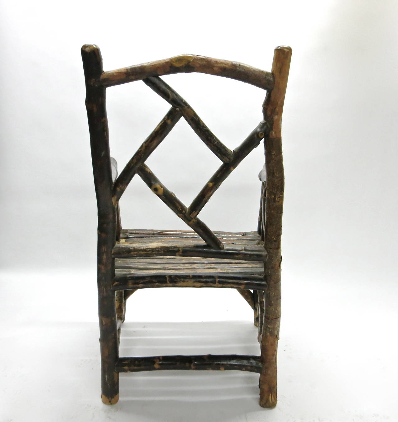 Pair of Solid Bark Chairs, USA Purchased in the 1990's 4