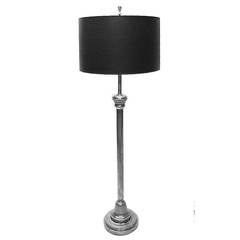 Floor Lamp in Nickel Over Bronze Circa 1930