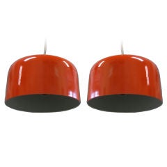 Pair of Ceiling Fixtures by Joe Colombo Italy Circa 1965