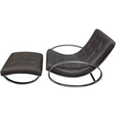 Rocking Chair and Ottoman American circa 1970