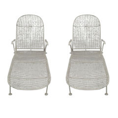 Pair of Chaises Longues by Russell Woodard American Circa 1950