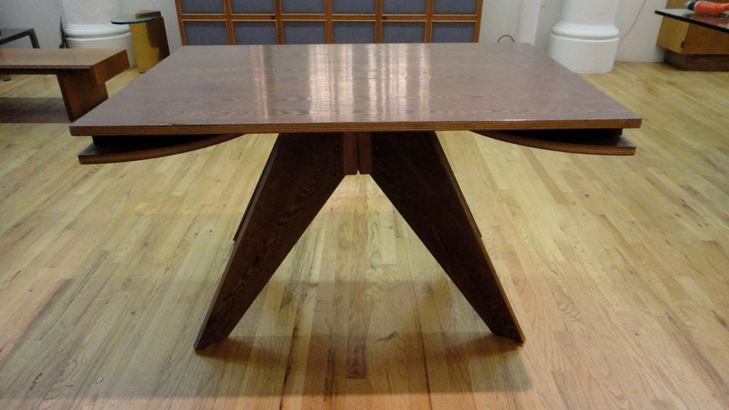 Wood Dining Table by André Sornay French Circa 1945
