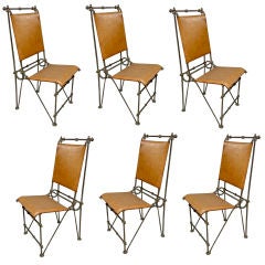 Set of Six Dining Chairs by Ilana Goor American Circa 1985