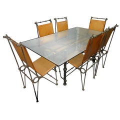 Set of Dining Table and Chairs by Ilana Goor Israeli 1980's