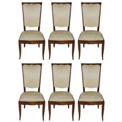 Vintage Set of Six dining chairs French circa 1940