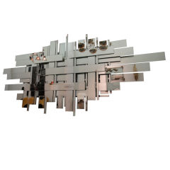 Mirrored Wall Sculpture in manner of Neil Small American C. 1970