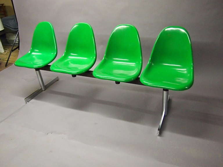 Mid-Century Modern Shell Seating by Charles Eames Circa 1960 American