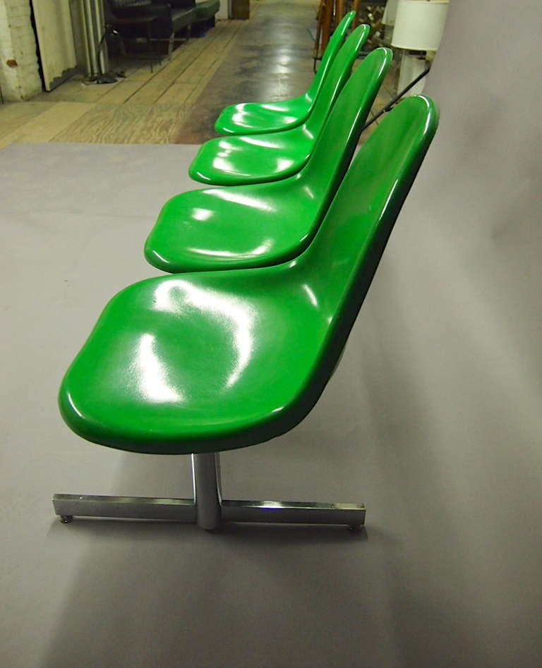 Mid-20th Century Shell Seating by Charles Eames Circa 1960 American