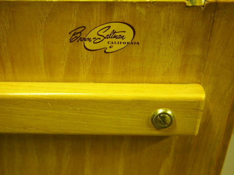 Wood Cabinet Signed Paul Laszlo For Brown Saltman Circa 1960 American