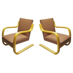 Pair of Lounge chairs Alvar Aalto for artek 34/402 circa 1965 Finland