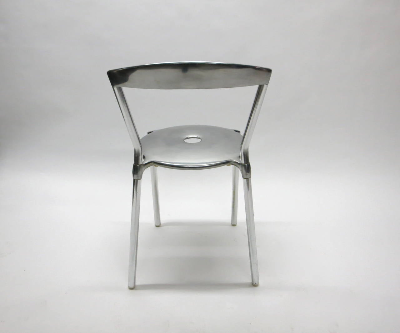 Aluminum Set of Six Dining Chairs designed in 1996 fabricated 1998 by Allermuir UK