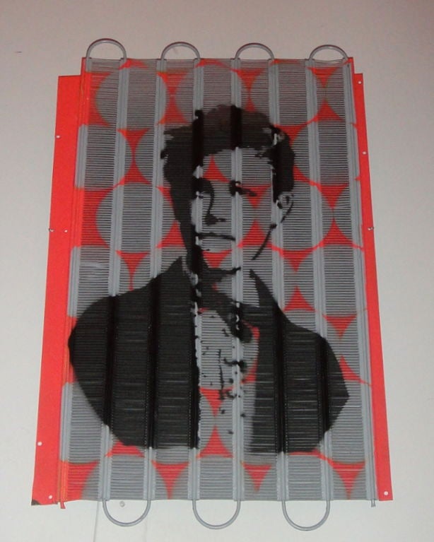 Street Art Painting of Arthur Rimbaud French Circa 1980 In Excellent Condition In Jersey City, NJ