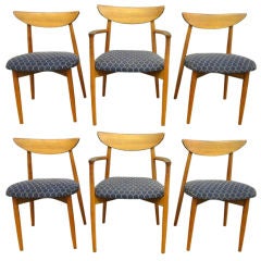 Dining Chairs set of six by Harry Ostergaard Denmark Circa 1960