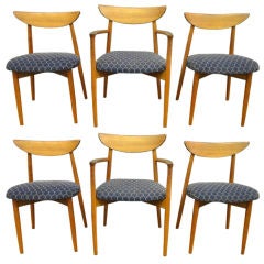 Dining Chairs set of six by Harry Ostergaard Denmark Circa 1960