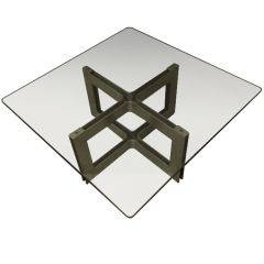 Square Coffee Table by Francois Monnet French circa 1970