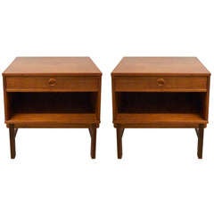 Pair of Night/Side Tables by Folke Ohlsson for Dux, both Stamped DUX made in Sweden circa 1960