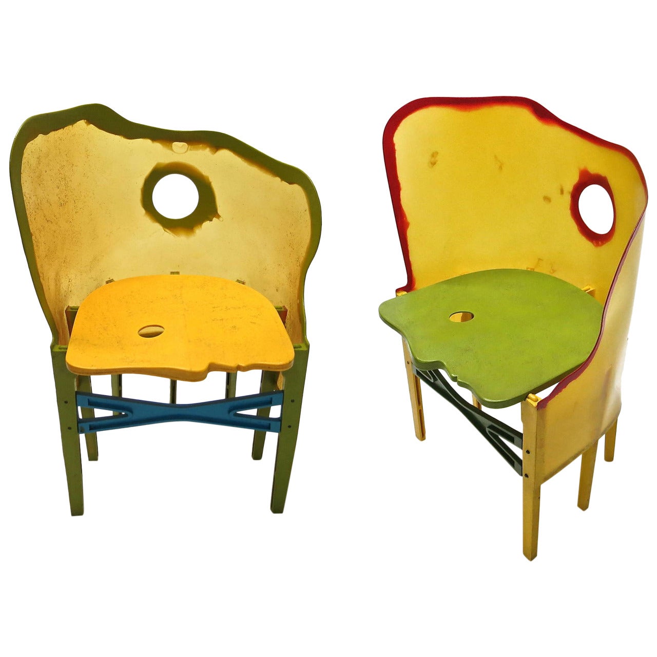 Pair of Open Sky Crosby Chairs by Gaetano Pesce, NYC, 1995