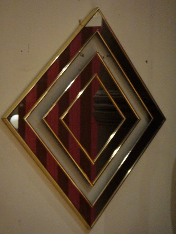 Brass Mirror American Circa 1970