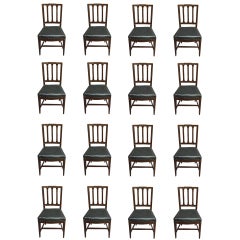 Set of 16 Dining Chairs in a Neoclassical Style Circa 1940 Sweden
