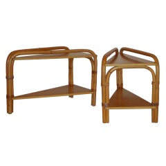 Bamboo side tables American circa 1950