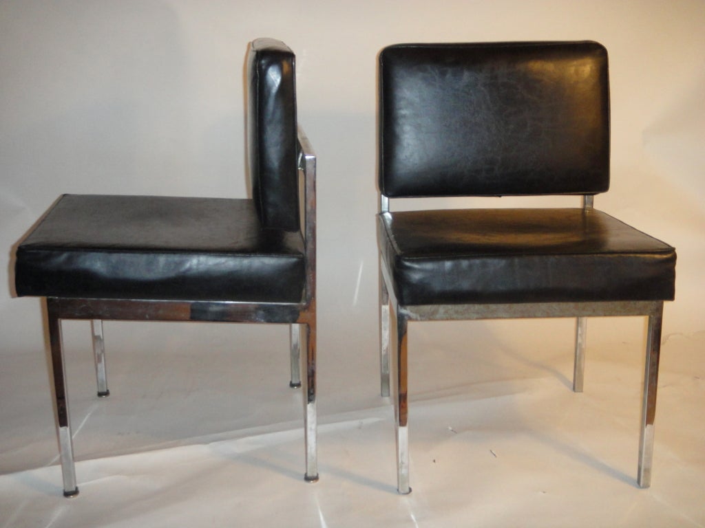 Pair of Chairs Signed 