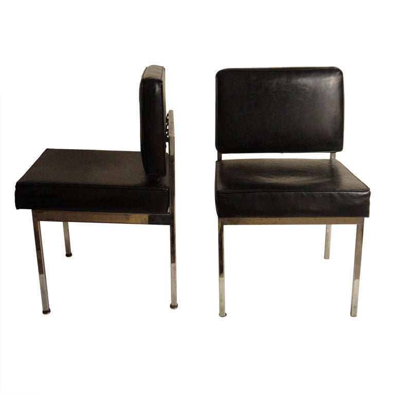 Pair of Chairs Signed "Domore" Italy Circa 1950