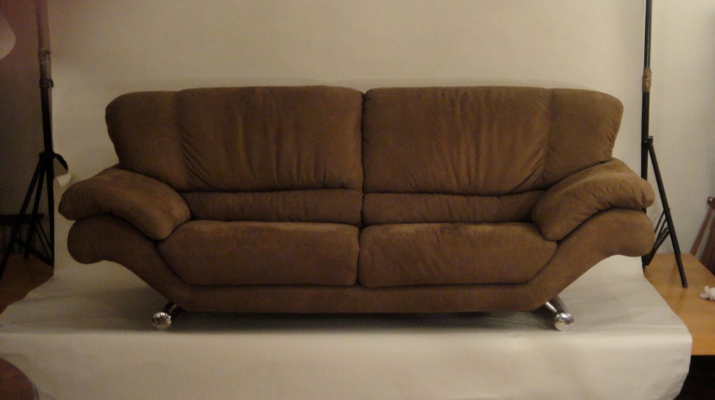 Late 20th Century Sofa by Vico Magistretti in Leather Circa 1970 Made in Italy