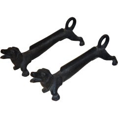 Pair of Boot scraper / Fire Dogs English circa 1940