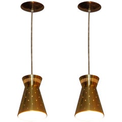 Pair of Ceiling Fixtures by Lightolier circa 1960 American Pair of Ceiling Fixtures by Lightolier circa 1960 American