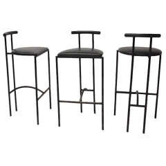 Set of Three Indoor/Outdoor Bar Stools All Signed Bieffeplast, circa 1960 Italy