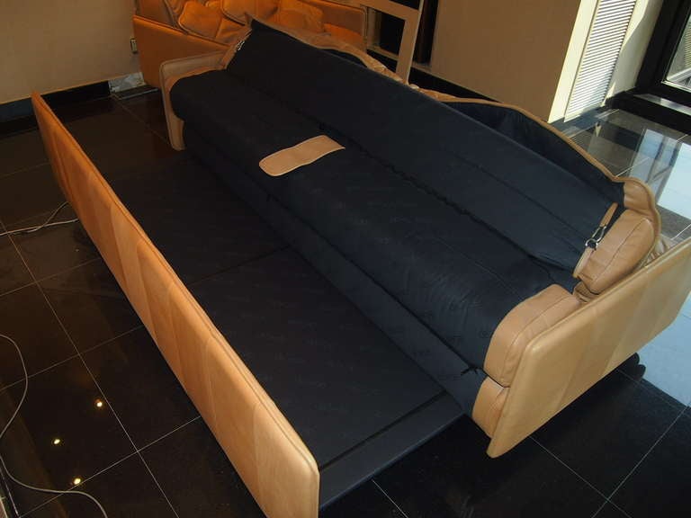 Leather Sleeper Sofa by De Sede 1986 Switzerland